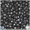 BeadTin Black Opaque 6mm Faceted Round Plastic Craft Beads (600pcs)